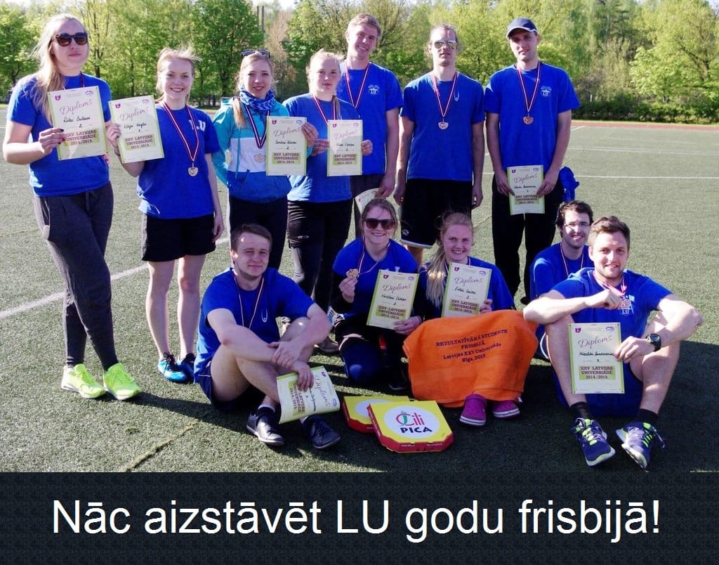 Notiks Latvijas studentu frisbija čempionāts 2016!