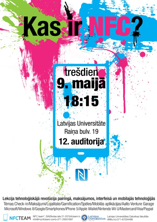 NFC. Lekcija, informācija par konkursu.