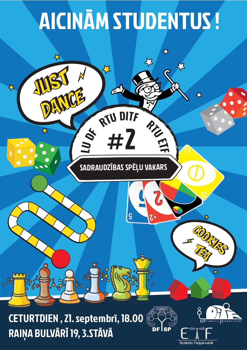 LU DF, RTU DITF un ETF spēļu vakars